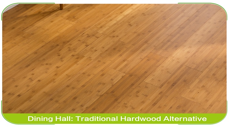 Horizontal Carbonized Solid Bamboo Flooring Modern Office Scene