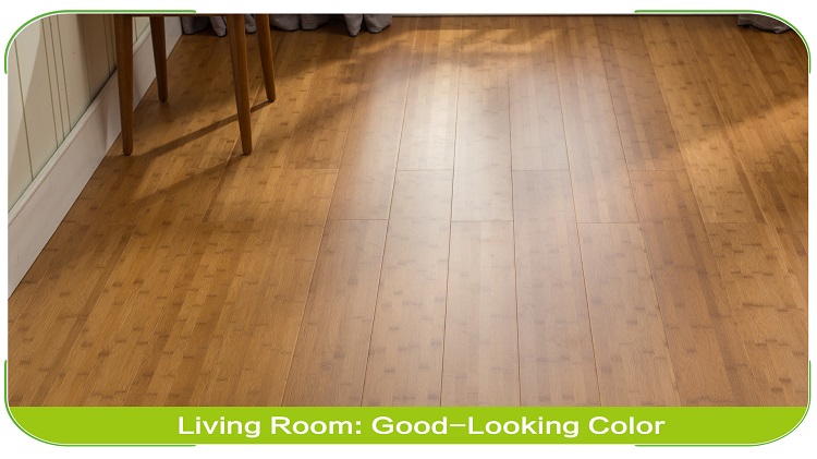Horizontal Carbonized Solid Bamboo Flooring Bedroom Scene