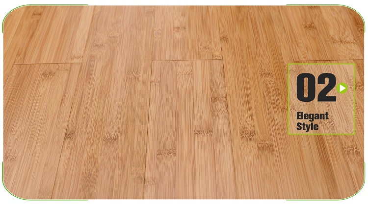 Horizontal Carbonized Solid Bamboo Flooring Edge Detail