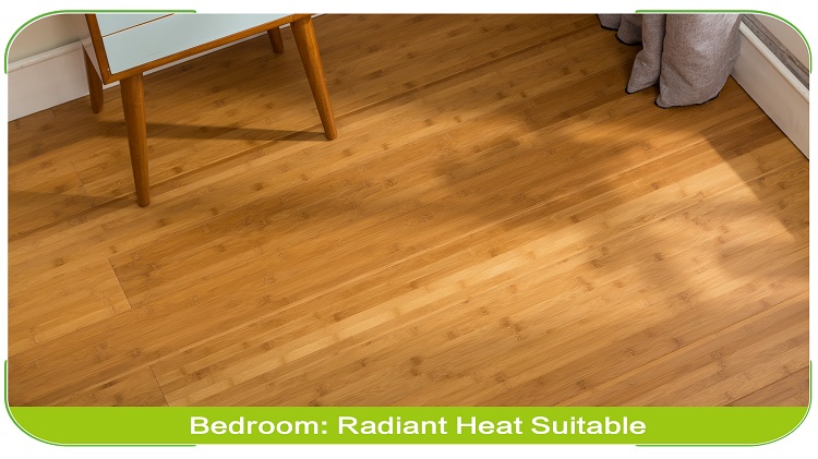 Horizontal Carbonized Solid Bamboo Flooring Living Room Scene