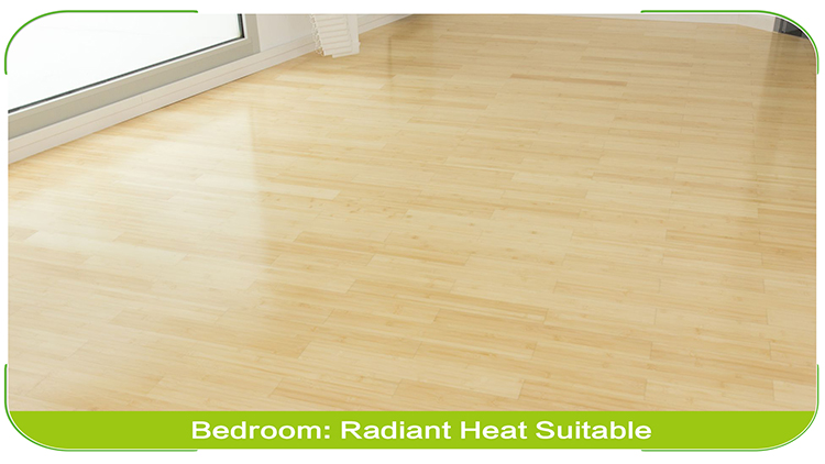 Horizontal Natural Solid Bamboo Flooring Modern Office Scene