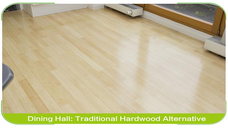 Horizontal Natural Solid Bamboo Flooring Bedroom Scene