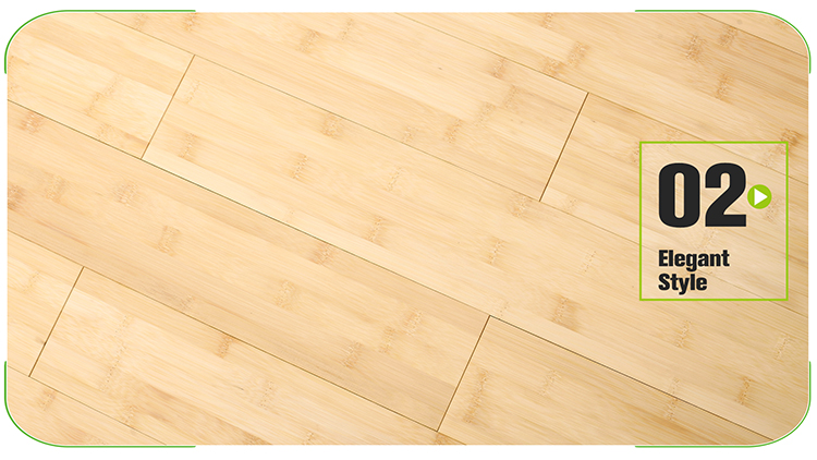 Horizontal Natural Solid Bamboo Flooring Edge Detail