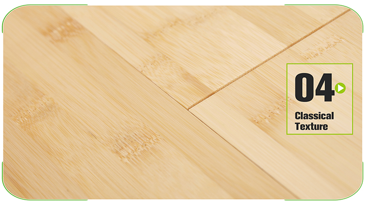 Horizontal Natural Solid Bamboo Flooring Planks