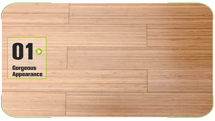 Vertical Carbonized Solid Bamboo Flooring Close Up