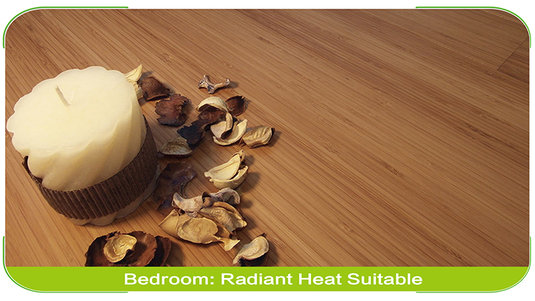 Vertical Carbonized Solid Bamboo Flooring Modern Office Scene