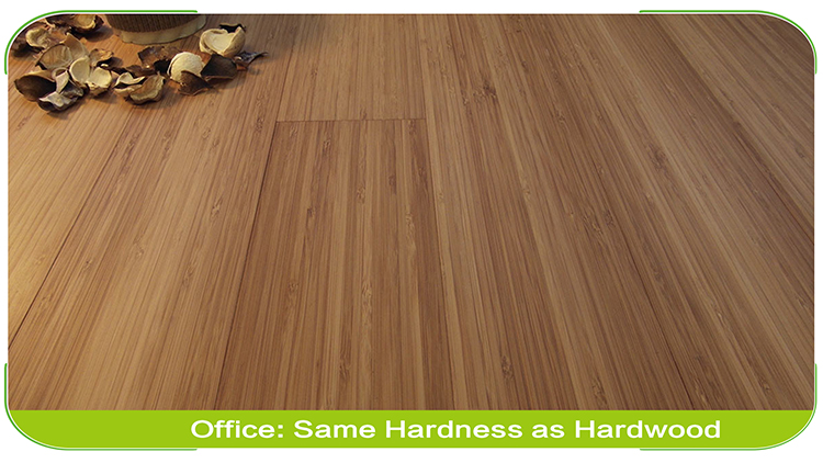Vertical Carbonized Solid Bamboo Flooring Studio Design