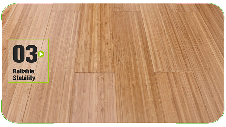 Vertical Carbonized Solid Bamboo Flooring Back Grooves