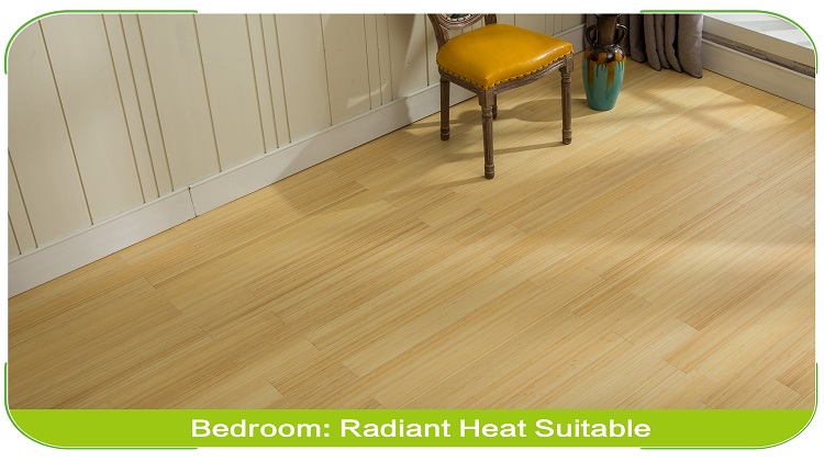 Vertical Natural Solid Bamboo Flooring Modern Office Scene