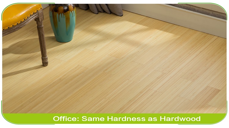 Vertical Natural Solid Bamboo Flooring Studio Design