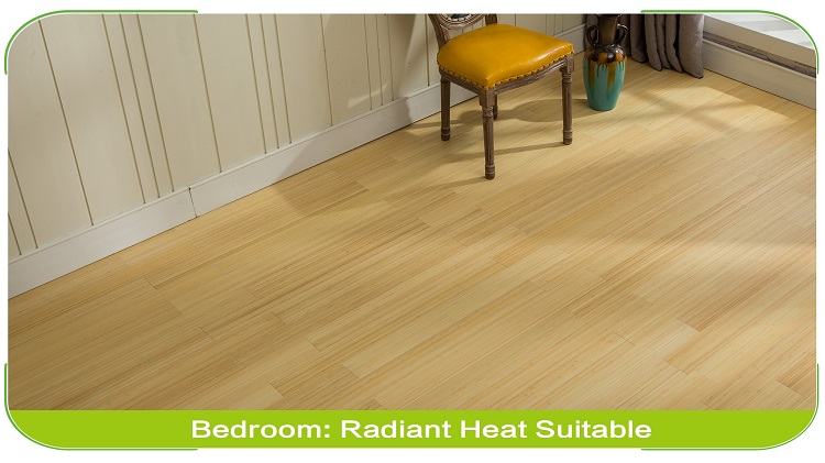 Vertical Natural Solid Bamboo Flooring Commercial Project