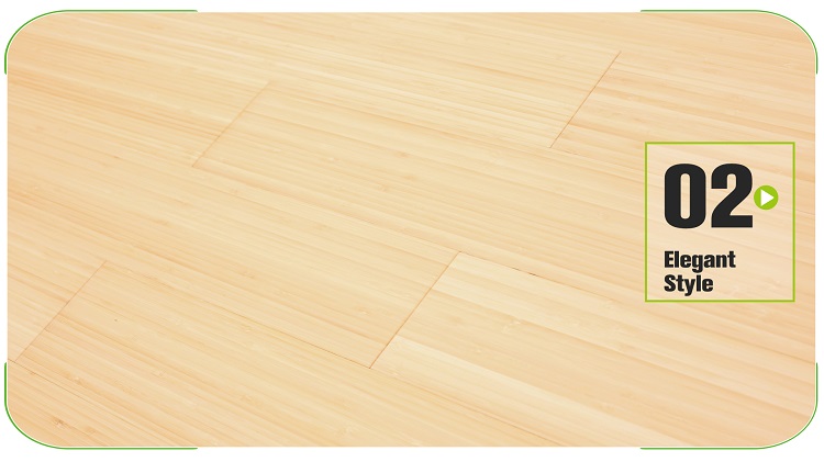Vertical Natural Solid Bamboo Flooring Edge Detail