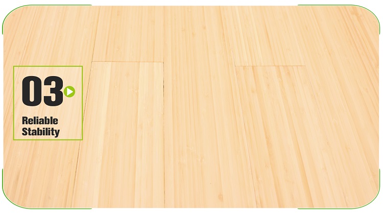 Vertical Natural Solid Bamboo Flooring Back Grooves