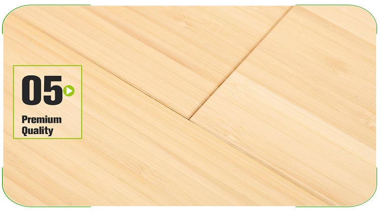 Vertical Natural Solid Bamboo Flooring Surface Texture