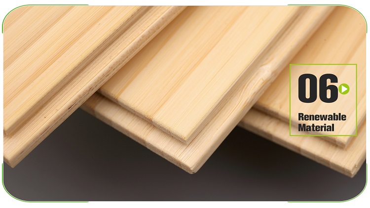 Vertical Natural Solid Bamboo Flooring Glow