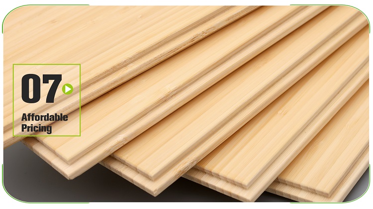 Vertical Natural Solid Bamboo Flooring Stock