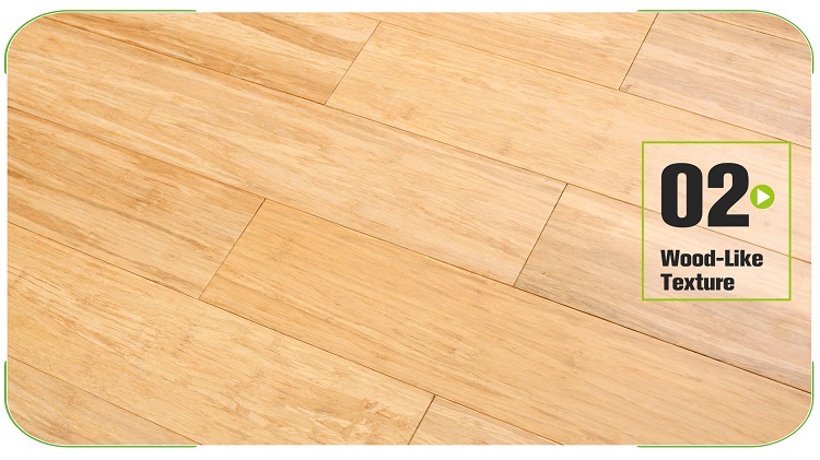 Floating Strand Woven Bamboo Flooring Natural Plank Grain