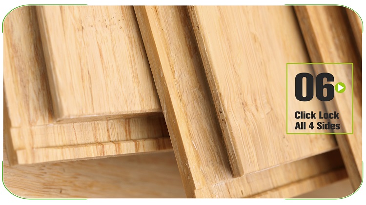 Floating Strand Woven Bamboo Flooring Natural Texture Profile