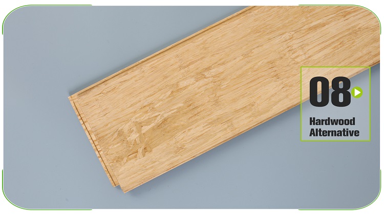 Floating Strand Woven Bamboo Flooring Natural Edge View