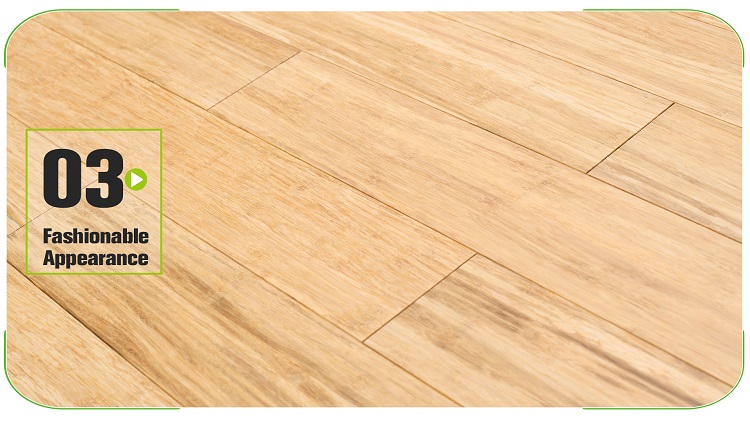 Solid Strand Woven Bamboo Flooring Natural Tongue and Groove