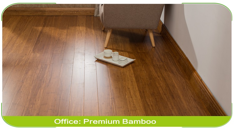 Compressed Bamboo Flooring Carbonized 130mm Executive Office Workspace