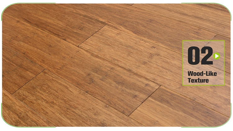 Compressed Bamboo Flooring Carbonized 130mm Grain Detail