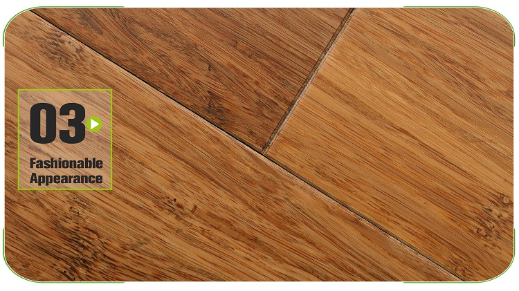 Compressed Bamboo Flooring Carbonized 130mm Interlocking Joint