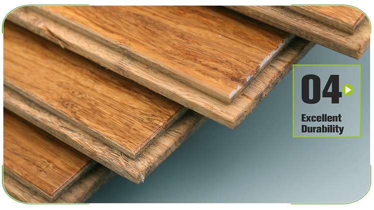 Compressed Bamboo Flooring Carbonized 130mm Back Face