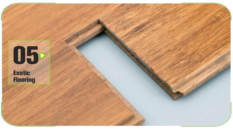 Compressed Bamboo Flooring Carbonized 130mm Wide Planks Layout