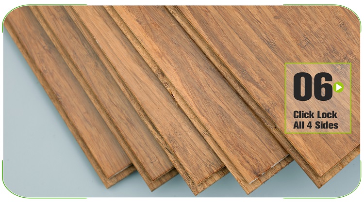 Compressed Bamboo Flooring Carbonized 130mm Material Density