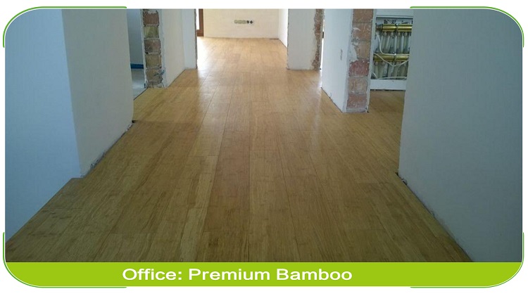 Stranded Bamboo Flooring Natural 130mm Executive Office Workspace