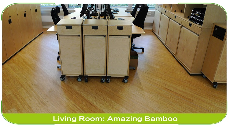 Stranded Bamboo Flooring Natural 130mm Open Living Area