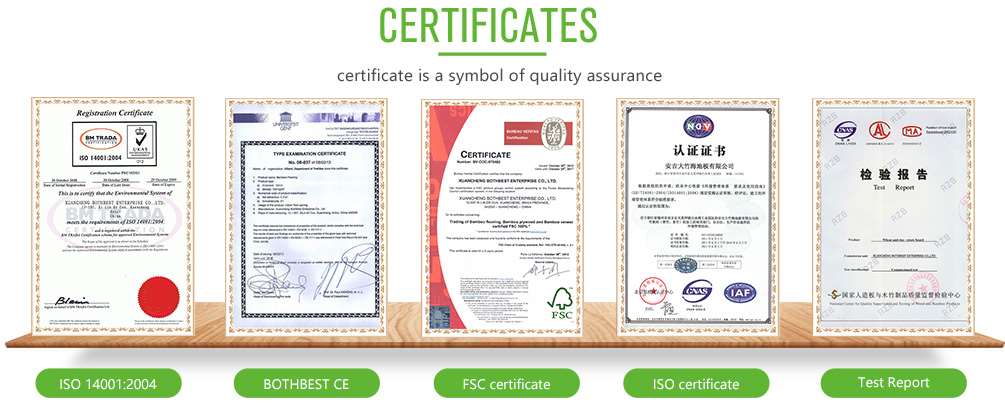 certificates of bothbest bamboo flooring