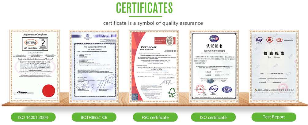 certificates of bothbest bamboo flooring