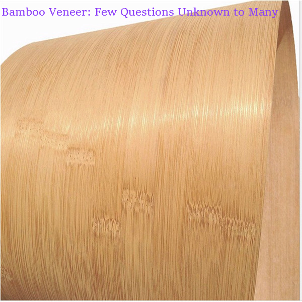 Bamboo Veneer: Few Questions Unknown to Many Bamboo Veneer: Few Questions Unknown to Many