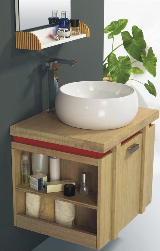 bamboo bathroom cabinet