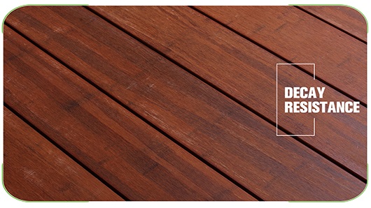 Flat Side Brown Color Bamboo Decking