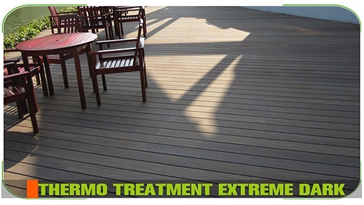 Flat Side Brown Color Bamboo Decking