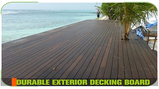 Flat Side Dark Carbonized Bamboo Decking