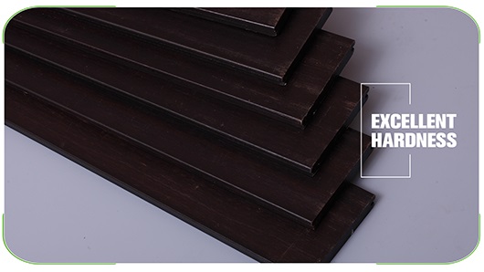 Flat Side Dark Carbonized Bamboo Decking