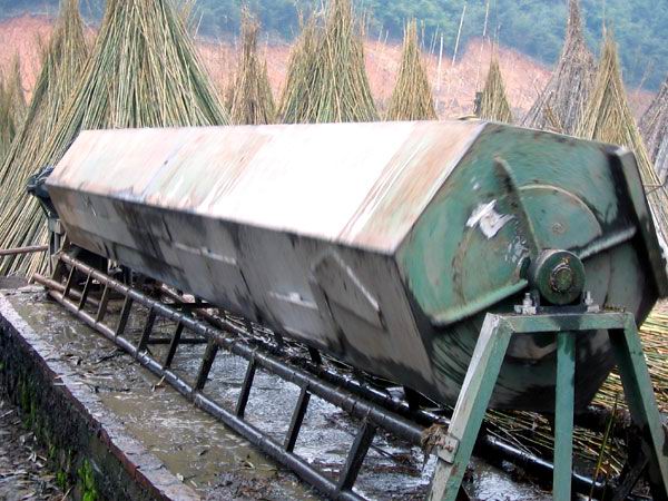Removing Water of Bamboo Poles bamboo pole