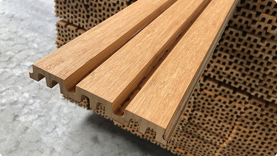 Wall Cladding Grating Double Groove bamboo wall panel