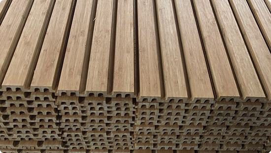 Wall Cladding Grating Double Groove bamboo wall panel