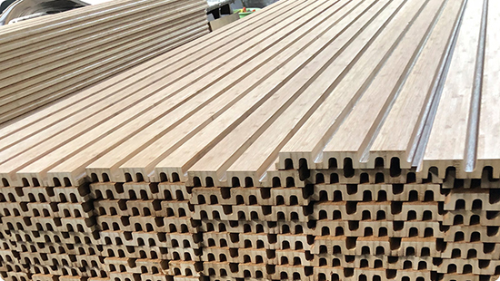 Wall Cladding Grating Double Groove bamboo wall panel